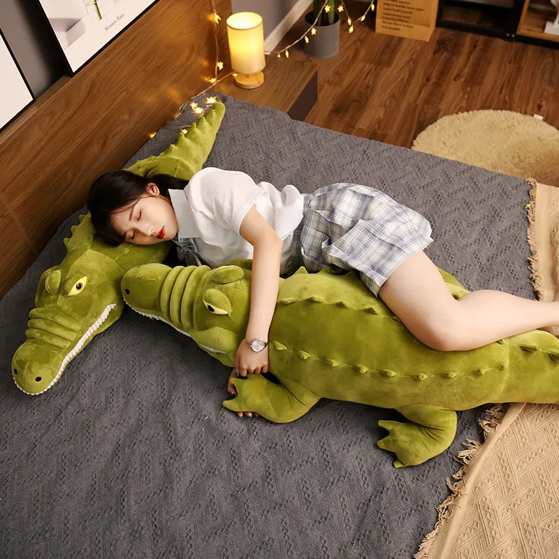 

140cm Lifelike Crocodile Plush Toy Stuffed Simulation Alligator Doll Kids Toys Room Sofa Decor Soft Ceative Animals Plush Pillow