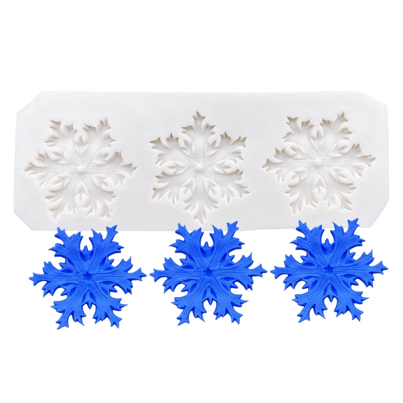 Snowflake Silicone Sugarcraft Mold Resin Tools Cupcake Fondant Cake Decorating Tools