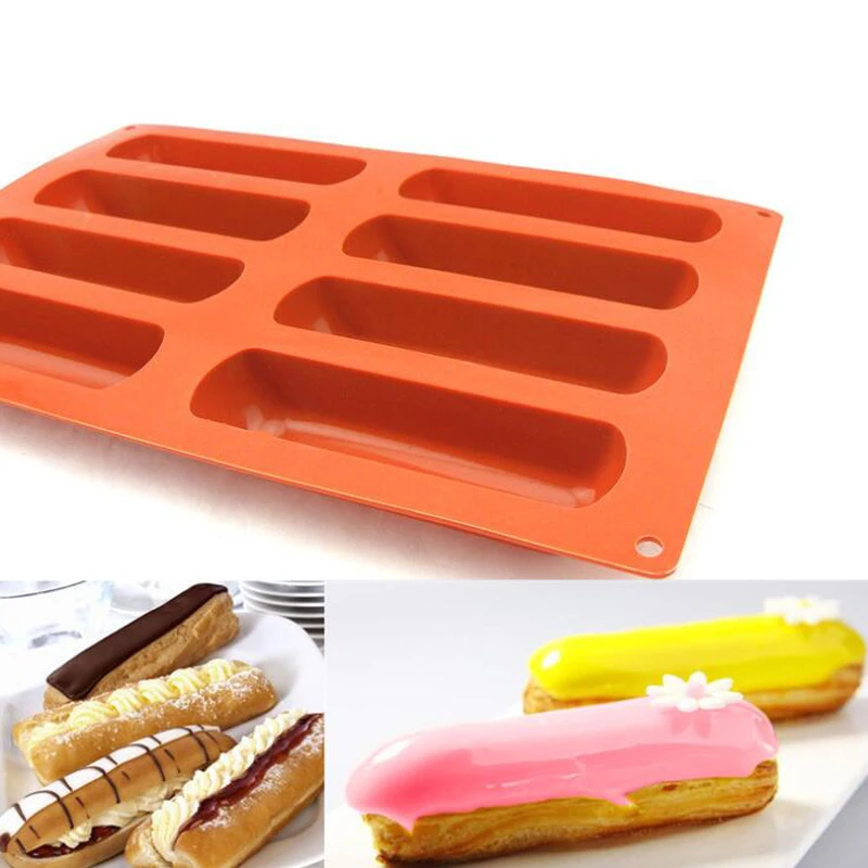 3D Long Strip Silione Molds for Mousse Cake Silicone Baking Molds French Dessert Silicone Gel Molds DIY Baking Tools