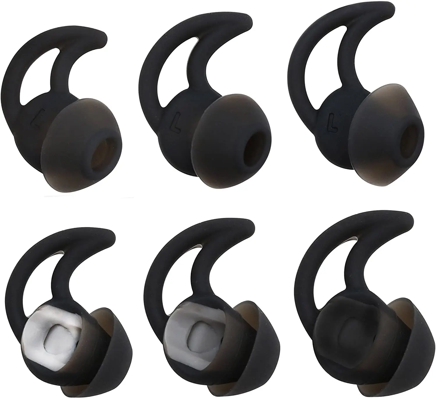 S/M/L 3 Pair Replacement Soft Silicone Earbud Tips, Fit for Bose Quietcontrol 30 QC30 Sound Sport Free Headphone