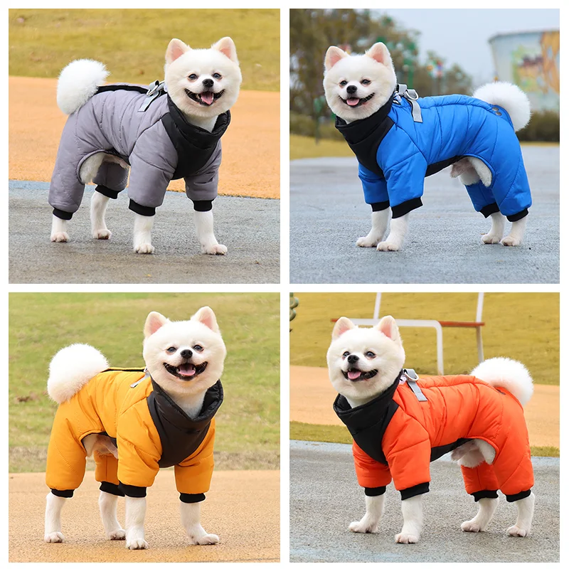 Winter Pet Dog Clothes Waterproof Warm Puppy Jacket Thicken Jumpsuit For Small Large Dog Coat Chihuahua French Bulldog  Clothing