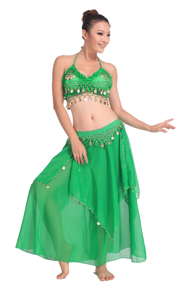 Adult Belly Dance Two-Piece Women Indian Dancing Stage Performance Clothing Variety Of Color Optional