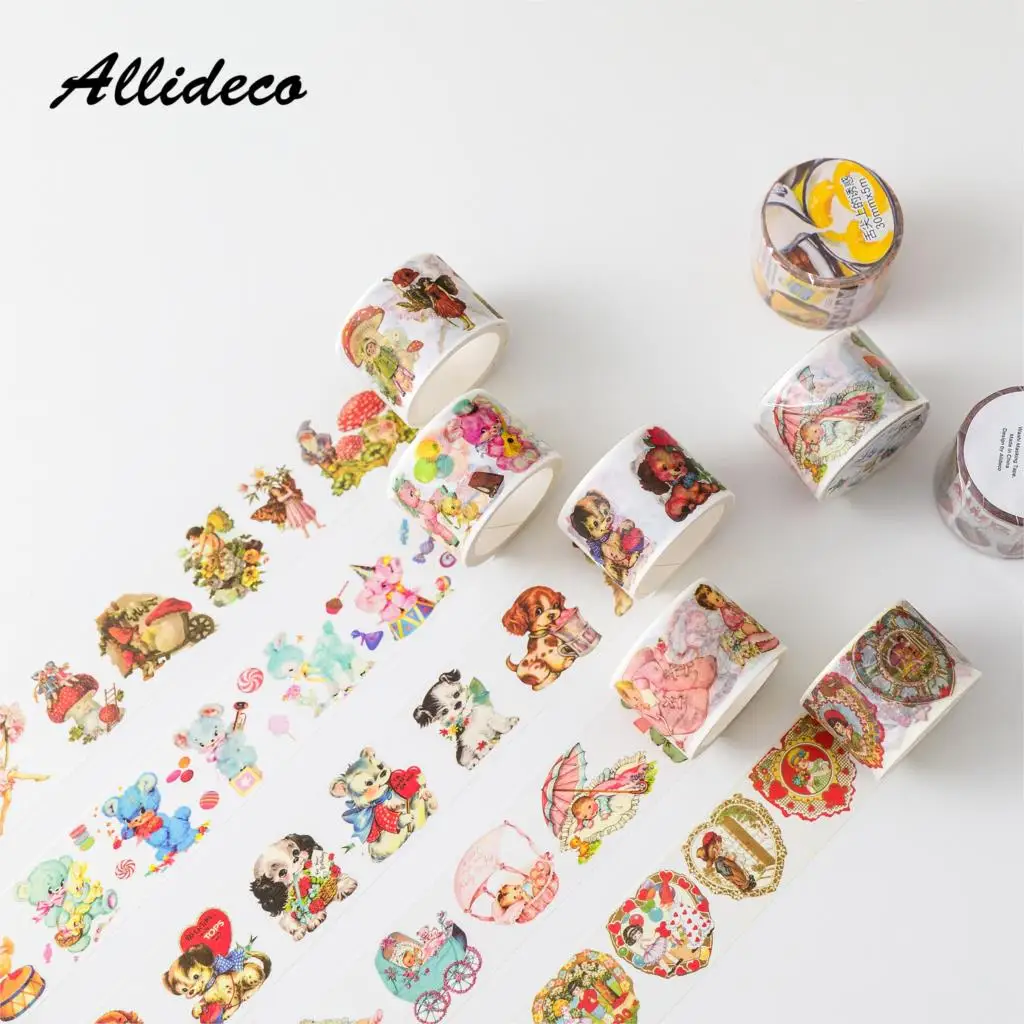 10pcs/1lot  Masking Tapes Animal strawberry cake Decorative Adhesive Scrapbooking DIY Paper Japanese Stickers 5m