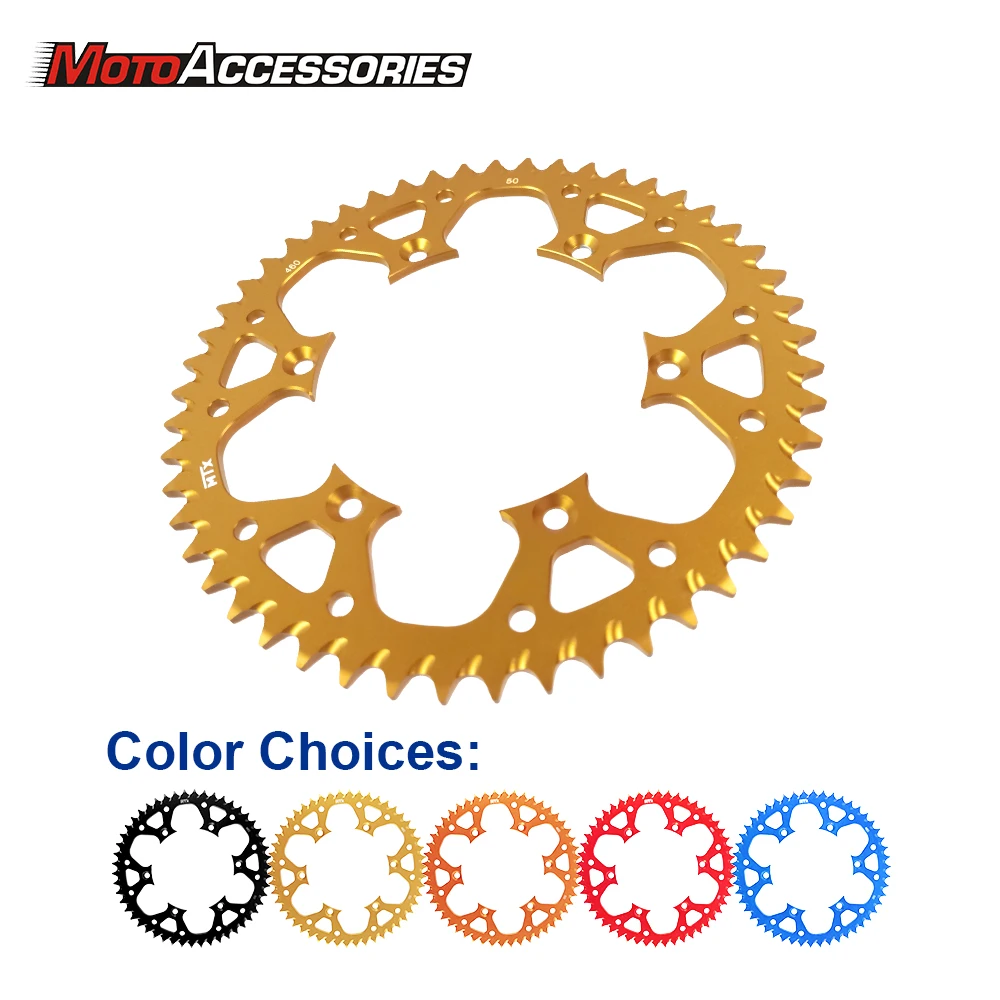 For Kawasaki KX250F KLX650 KX125 Suzuki RM-Z250 Motorcycle Chain Sprockets Rear Back Sprocket Dirt Pit Bike Motorcycle Parts