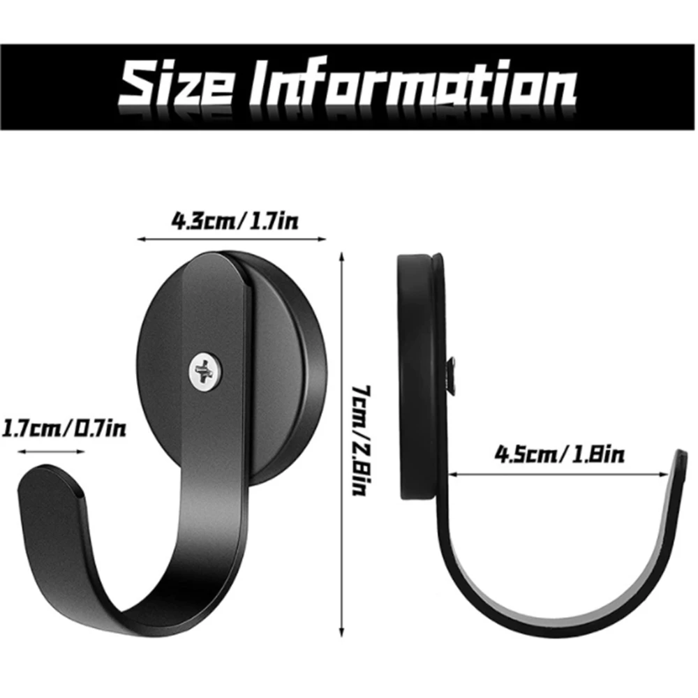 

1 PC Black Magnetic Hooks Wall-mounted Hanger Hook For Refrigerator, Cruise, BBQ Grill Household Storage Tools