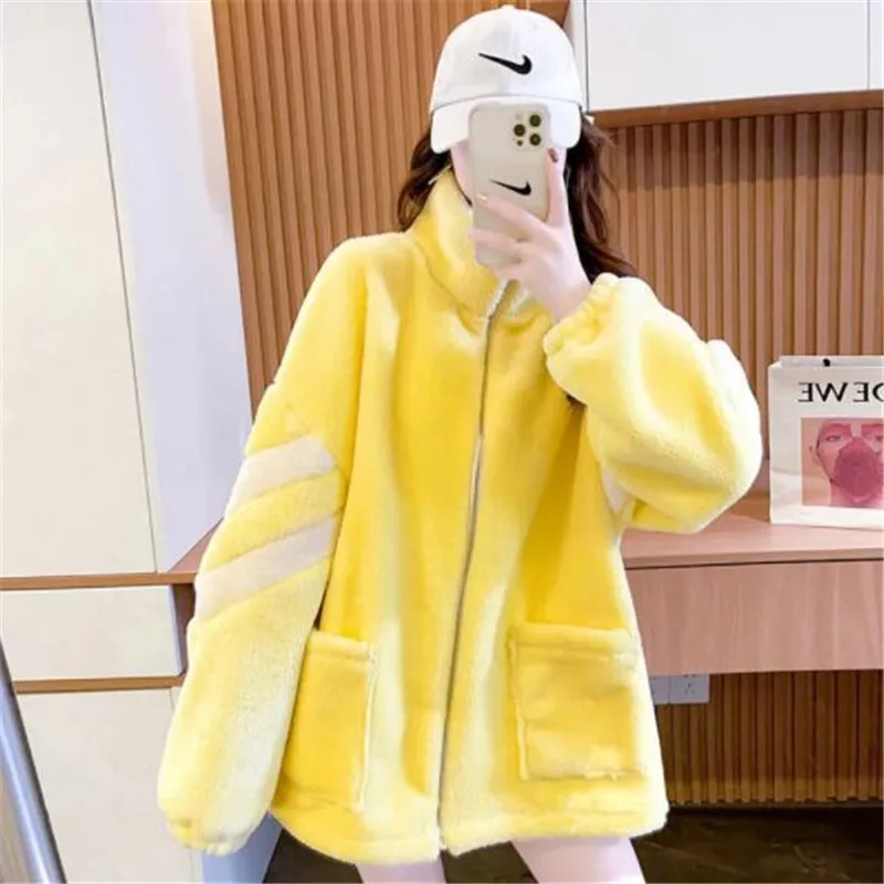 2022 New Thickened lamb cashmere Coat Female Jacket Wool Fur Autumn Winter Coat Women Clothing Korean Jackets for Women A825