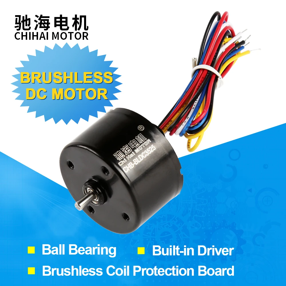 CHB-BLDC3525  Long life Micro Brushless 12V 24V DC High Speed Motor 12V 3000/6000RPM In BLDC DC Motor With PWM Speed Regulation