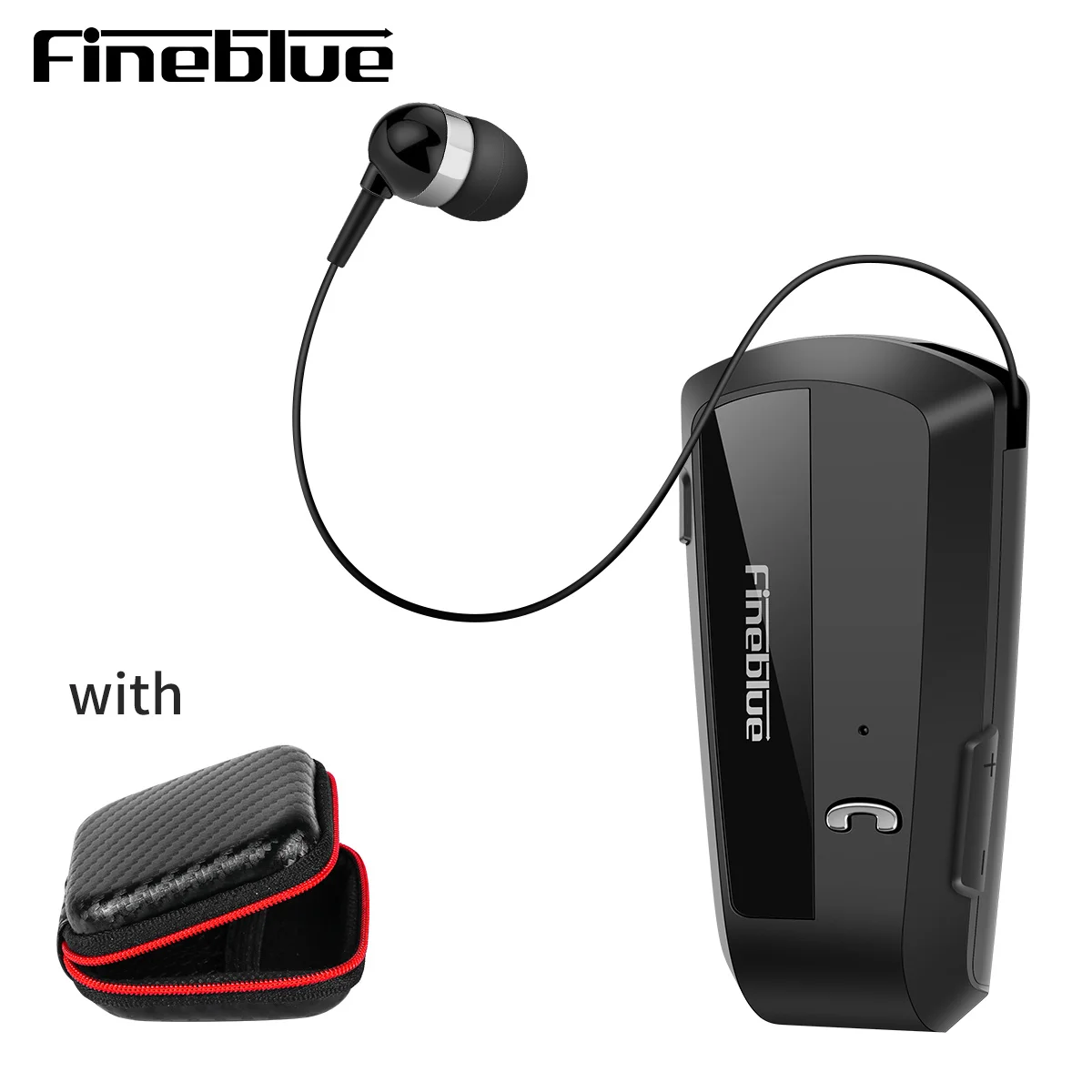 Fineblue F990 Wireless business Bluetooth Headset Sport Driver Earphone Telescopic Clip on stereo earbud Vibration With mini bag