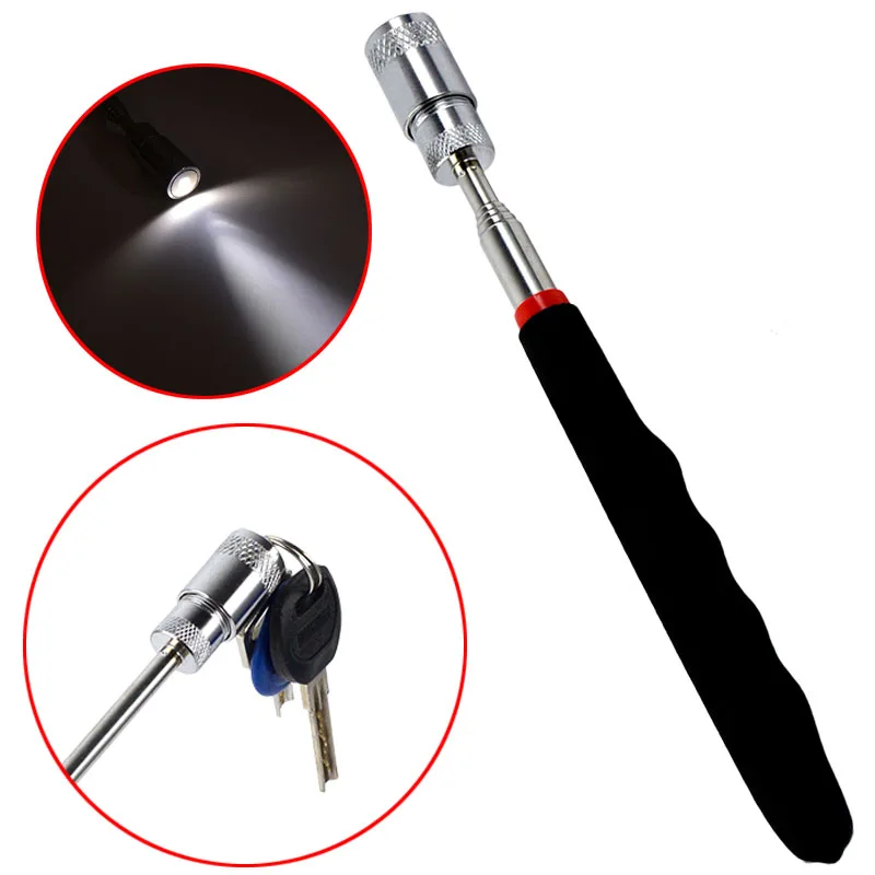 

Telescopic Magnetic Pen with Light Mini Portable Magnet Pick Up Tool Extendable Pickup Rod Stick for Picking Up Screws Nut Bolt