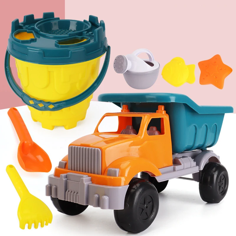 Beach Toys For Kids Play Water Toys Sand Box Set Kit Sand Table Sand Bucket Summer Toys for Beach Play Sand Engineering vehicle