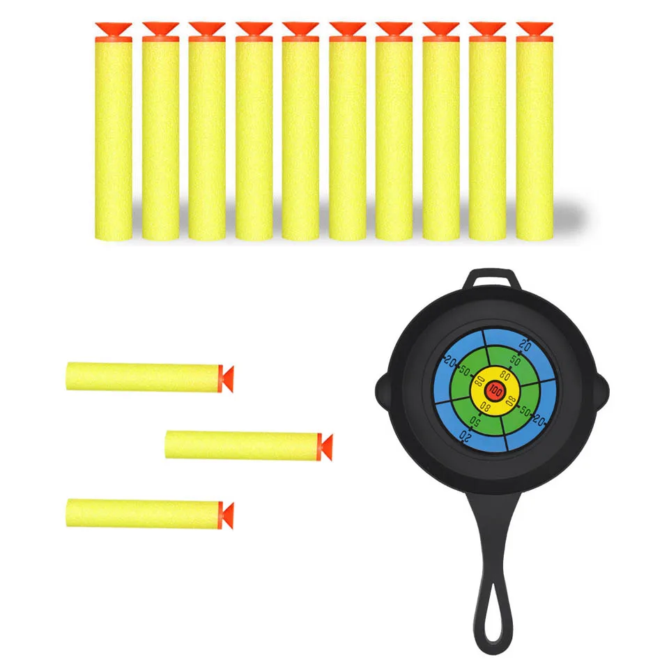 30/50/100Pcs Kinderen Speelgoed Pistool Geel Zachte Kogel Schuim Guns Accessoires Sucker Refill Darts Eva Militaire gift Voor Jongens Kid