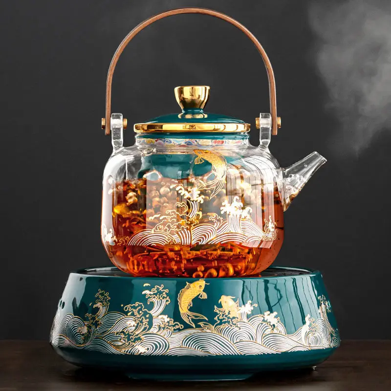 Japanese-style Glass Tea Cooker, Automatic Steam Tea Cooker, Ceramic Cooktop, Electric Tea Kettle, Potset Teapot, Household