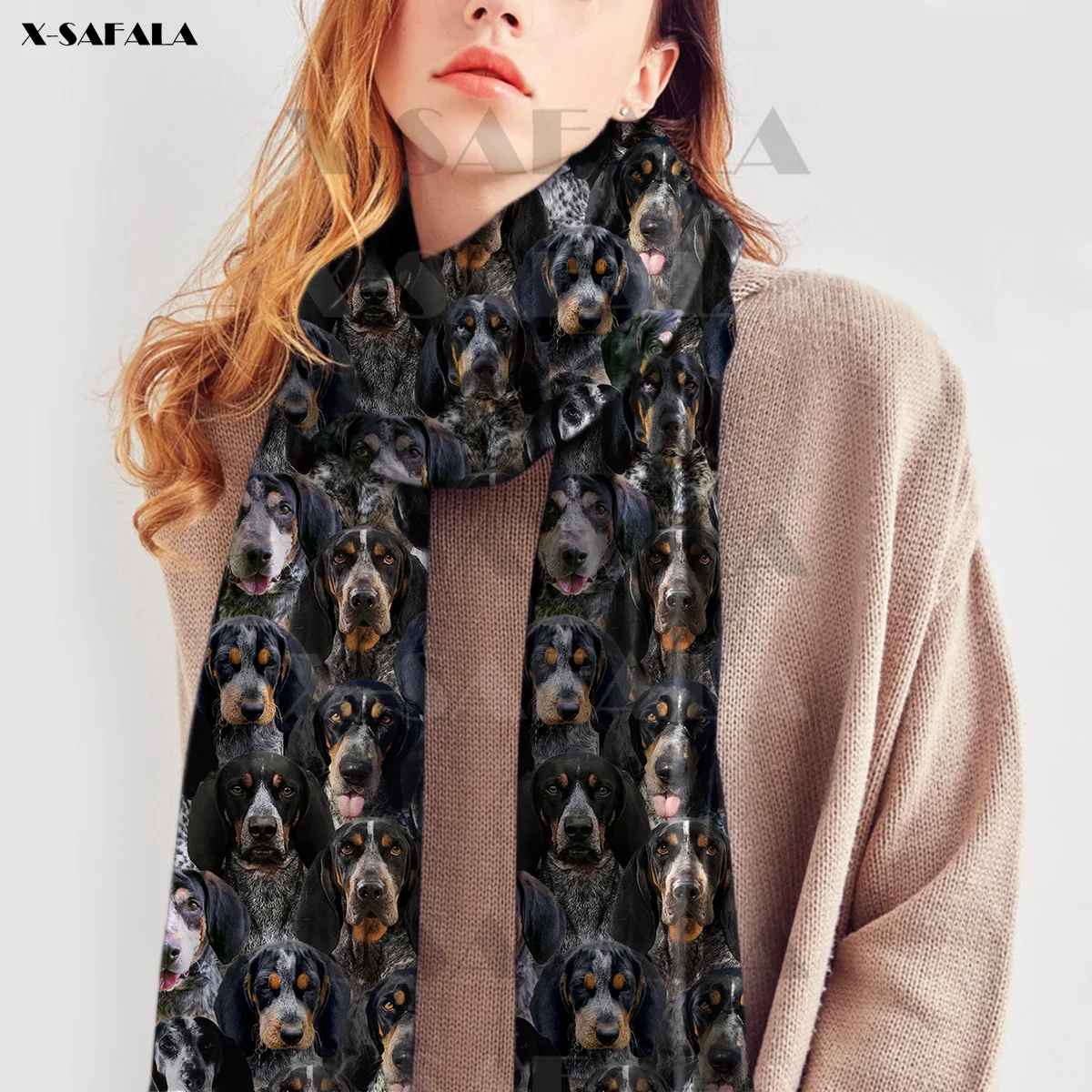 

Bluetick Coonhounds Autumn Scarf Female British Bagh Bristled Cashmere Shawl Thick Pet Scarves Long Pashmina Neckerchief