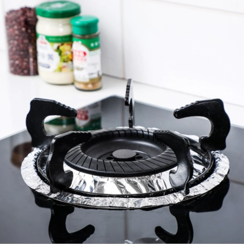 Almohadilla a prueba de aceite para estufa de Gas, papel de aluminio resistente al calor, limpieza, papel a prueba de grasa, accesorios de cocina, 10 Uds.