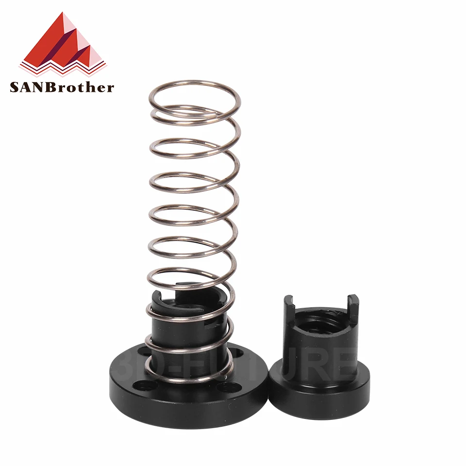 

T8 Anti Backlash Spring Loaded Nut POM Elimination Gap Nut Lead 2mm / 4mm / 8mm Used to T8 Lead Screw DIY CNC 3D Printer