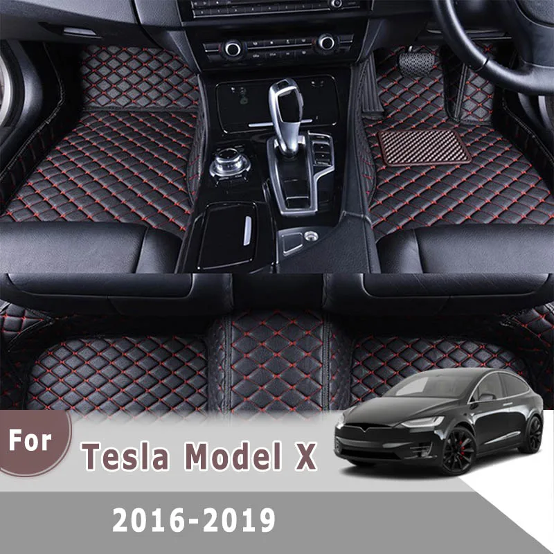 

Коврики RHD для Tesla Model X 2019 2018 2017 2016, автомобильные коврики, аксессуары для интерьера автомобиля, детали, искусственная кожа, декоративные