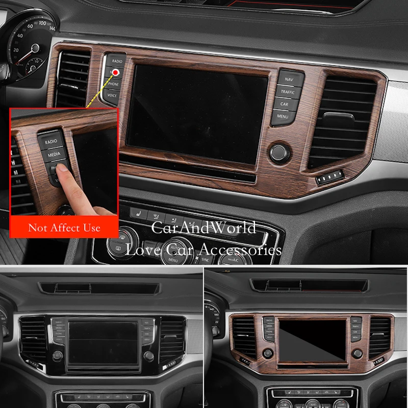

Для VW Volkswagen Teramont Atlas 2017-2020 консоль навигационная рамка панель крышка молдинги внутренняя ABS хром автомобильные аксессуары