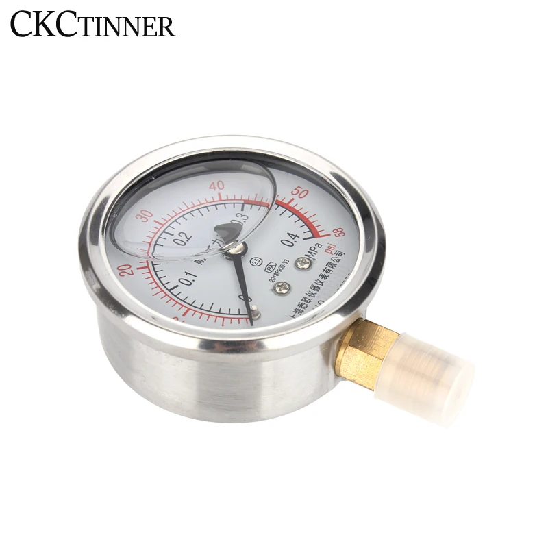 YN-60 Radial Negative Pressure Vacuum Pressure Gauge Hydraulic Oil Pressure Barometer 0-1.6MPa High Precision Pressure Gauge