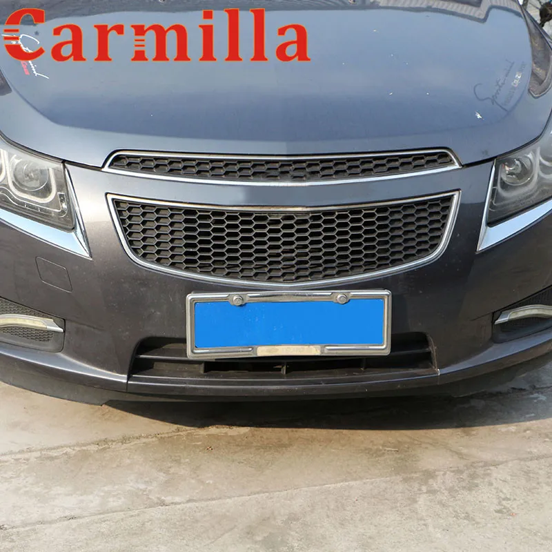 Carmilla ABS Chrome Headlight Trim Sticker Lamp Eyebrow Headlight Decoration Strip for Chevrolet Cruze Sedan 2009 - 2014