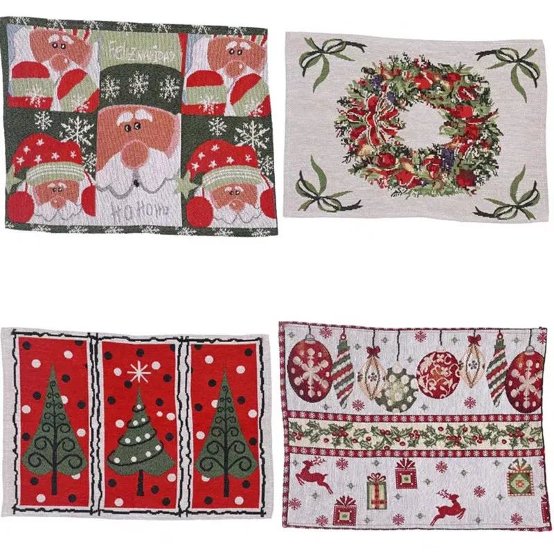 

New Christmas Home Decoration Products Knitted Cloth Table Flag Creative on Home Decoration