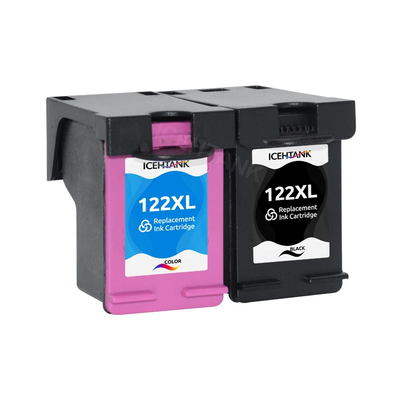 Icehtank 2 Pieces Remanufactured Ink Cartridge for HP 122 122XL CH563HE CH564HE For DeskJet 1050 2050 2050s D1010 1510 Printer