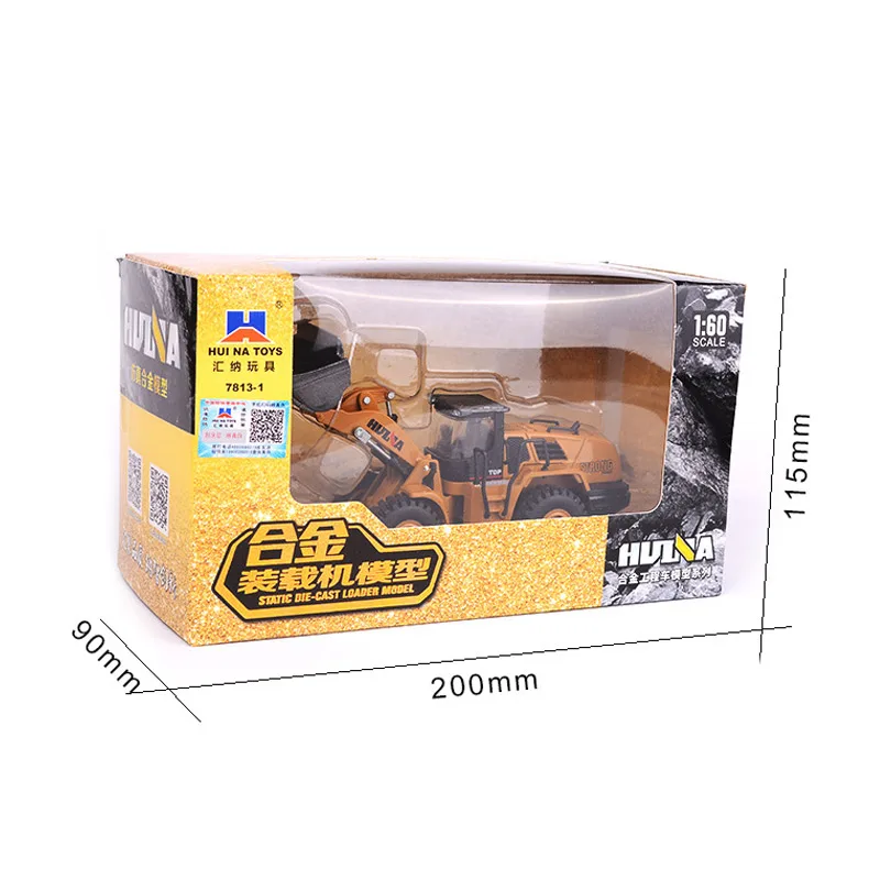 HUINA 1:60 Diecast Metal Model Dump Truck Excavator Wheel Loader Road Roller Construction Vehicle Toys for Car Collection