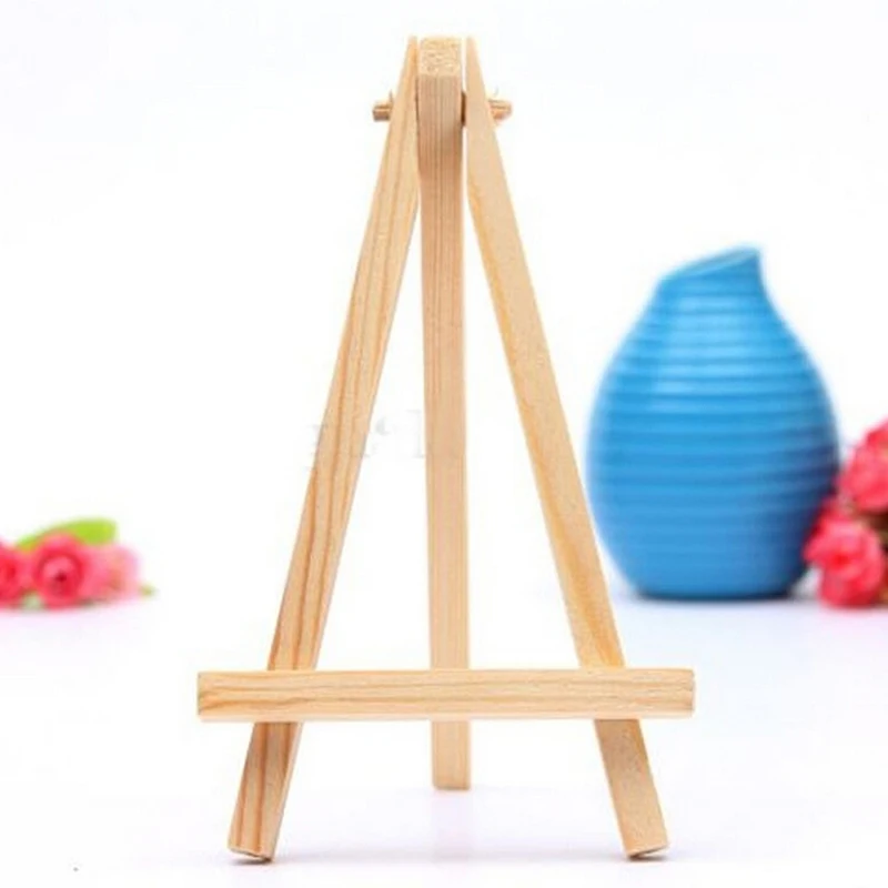 1Pc 8*15cm Mini Wood Artist Tripod Painting Easel For Photo Painting Postcard Display Holder Frame Cute Desk Decor