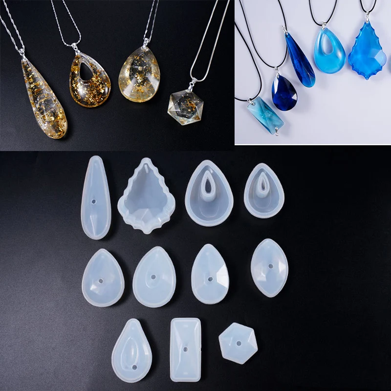 1PC 3D Pendant DIY Necklace Jewelry Mold Pendants Crystal Scale Jewelry Resin Molds for Jewelry Making Tool