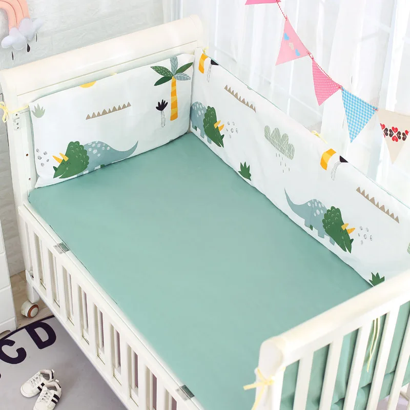 One Piece 180cm Crib Bumpes Baby Collision Avoidance Baby Crib Bed Bumper Cute Cartoon Pattern Baby Bedding Can Be Custom Size