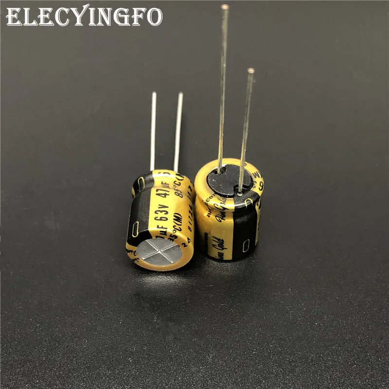 

10Pcs/100Pcs 47uF 63V NICHICON FG Series (fine gold) 10x12.5mm 63V47uF High Grade HIFI Audio Capacitor