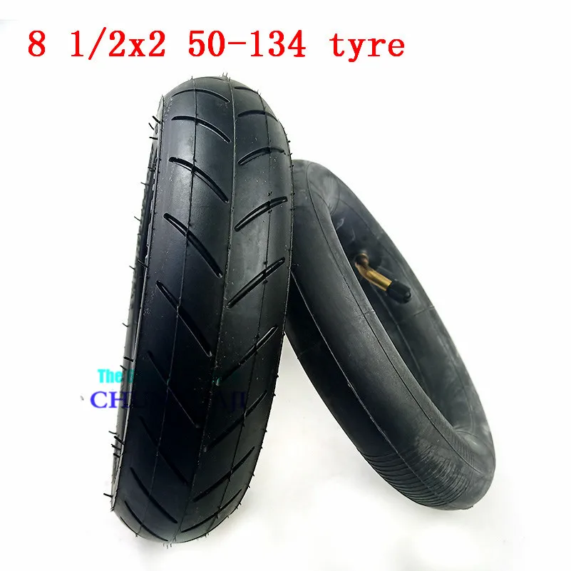 8.5x2 Inner and Outer Tyre for Gas Electric Smart Electric Scooter Baby Carriage Folding Bicycle 8 1/2X2 (50-134) Tire Tube