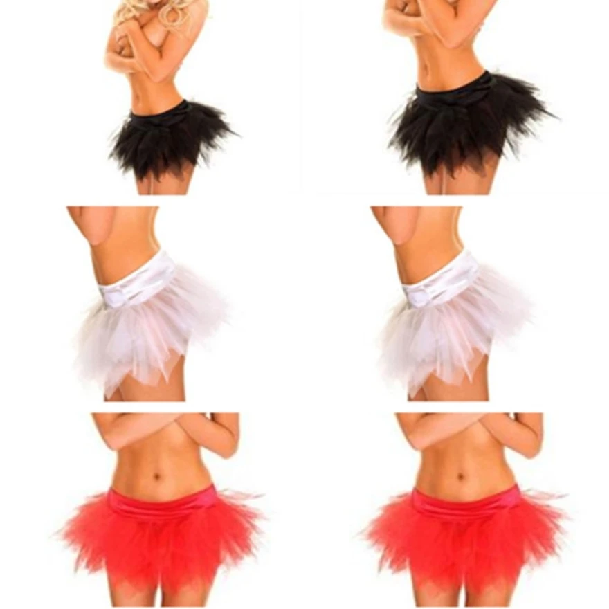 Women Sexy Multilayer Mesh Tulle Pleated Mini tutu Skirt Showgirl Fashion Party Dance Skirts Plus Size S-6XL