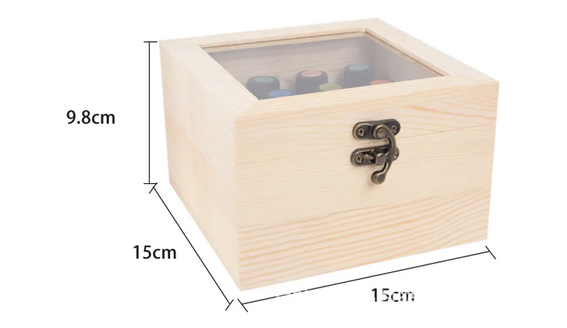 

wood Essential Oil Storage Box Organizer DIY Protective Wooden Storage Case Travel Perfume Bottles Protect Container