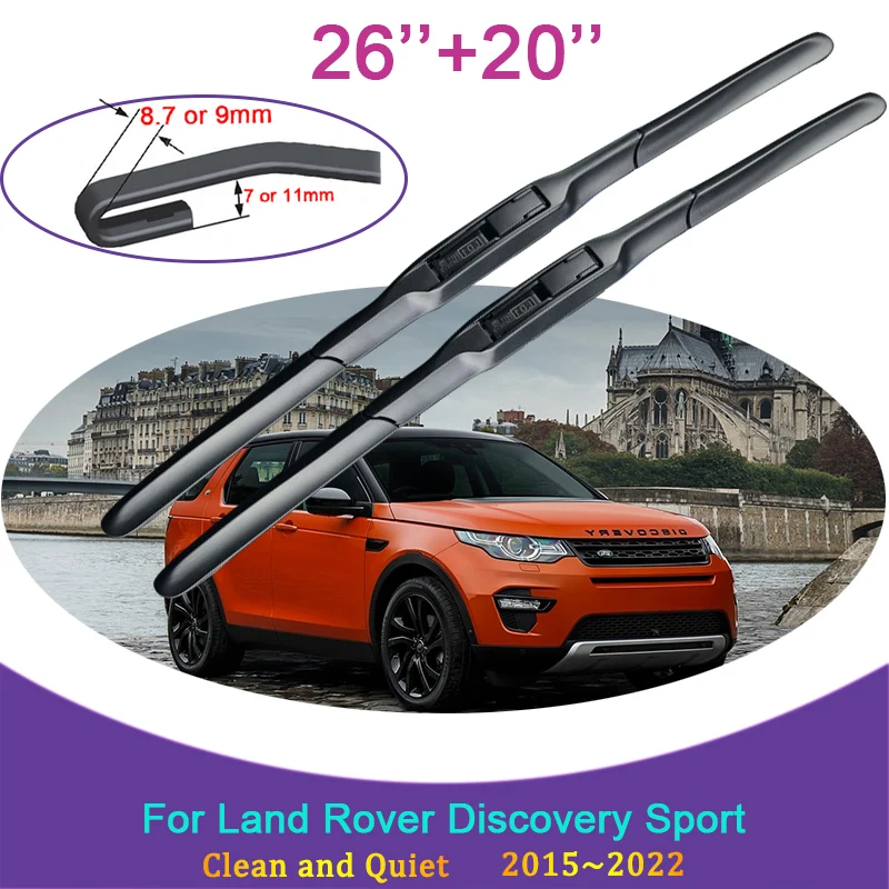 Front Windshield Brushes for Land Rover Discovery Sport 2015~2022 Accessories Frameless Durable Rubber Wiper Snow Scraping 2021