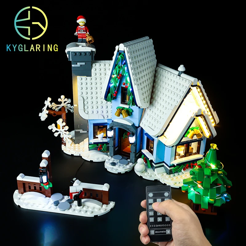 

Kyglaring Led Lighting Set DIY Toys for Creation 10293 Santa's Visit Winter Village Blocks Building (Only Light Kit Included)