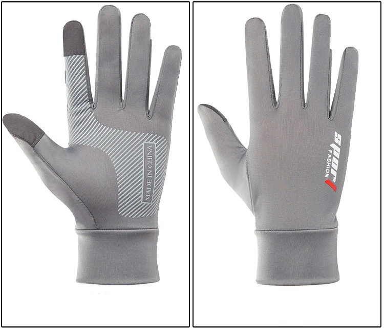 Sommer Männer Frauen Handschuhe Fitness Sport Angeln Radfahren Eis Seide Atmungsaktive Elastische Sonnenschutz Touchscreen Fahren Handschuhe – Detail 14