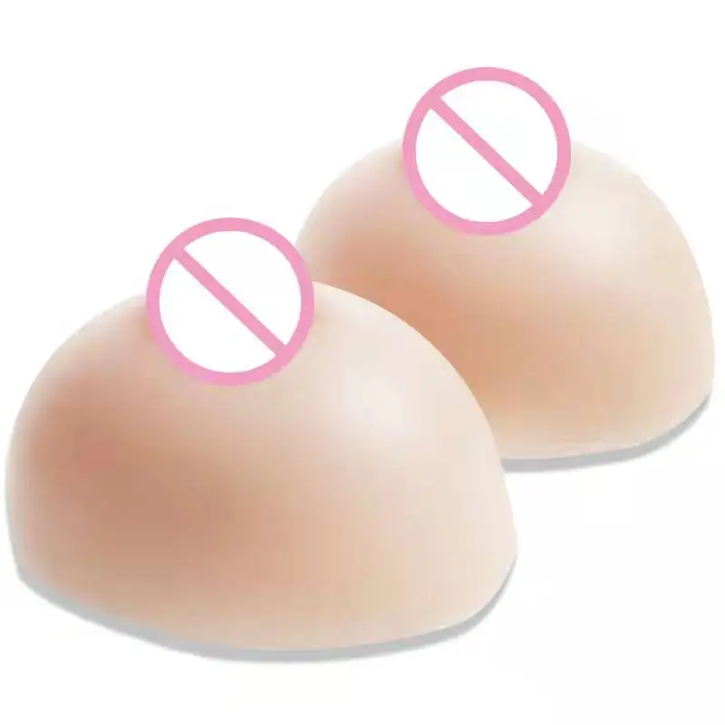 1Pair Realistic Adhesive Silicone Breast Forms Fake Breast Fake  Boobs Prosthesis for Postoperative Crossdresser Breasts