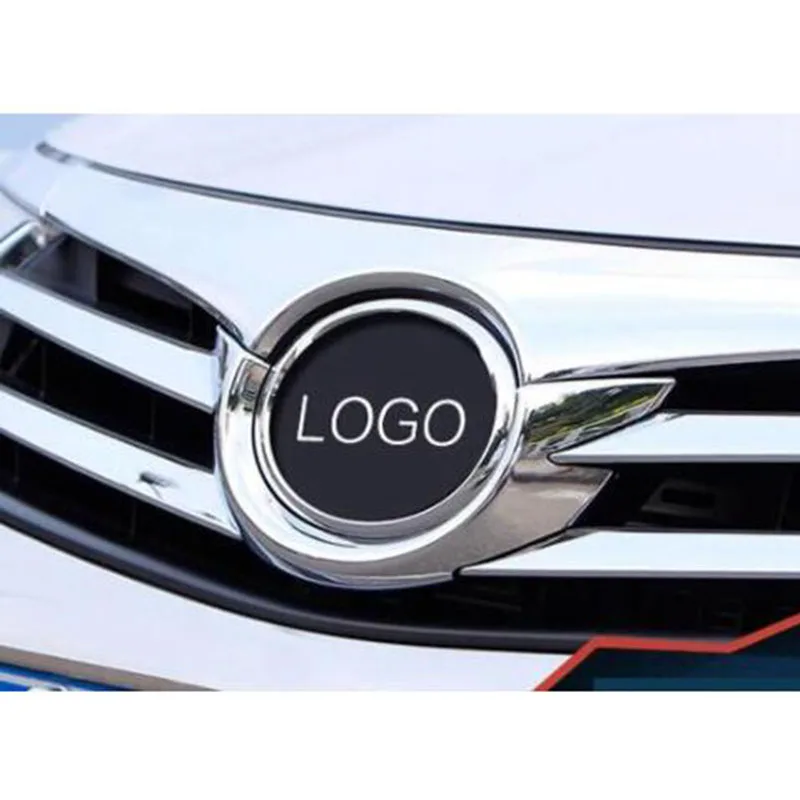 2014 2015 Car Accessories Grille Bumper Car Logo Frame Cover Trim ABS Car Front Mesh Chrome for Toyota Corolla Chromium Styling