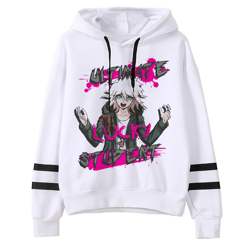 Kawaii Ouma Kokichi Japanese Anime Danganronpa Hoodies Men Harajuku Streetwear Unisex Cartoon Nagito Komaeda Sweatshirts Male