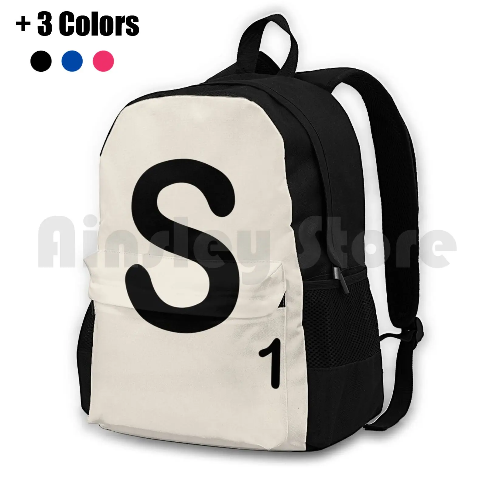 Scrabble Tile S Outdoor Hiking Backpack Waterproof Camping Travel Scrabble Tile Letter Letters Spell Geek Geeky Nerd Nerdy Game