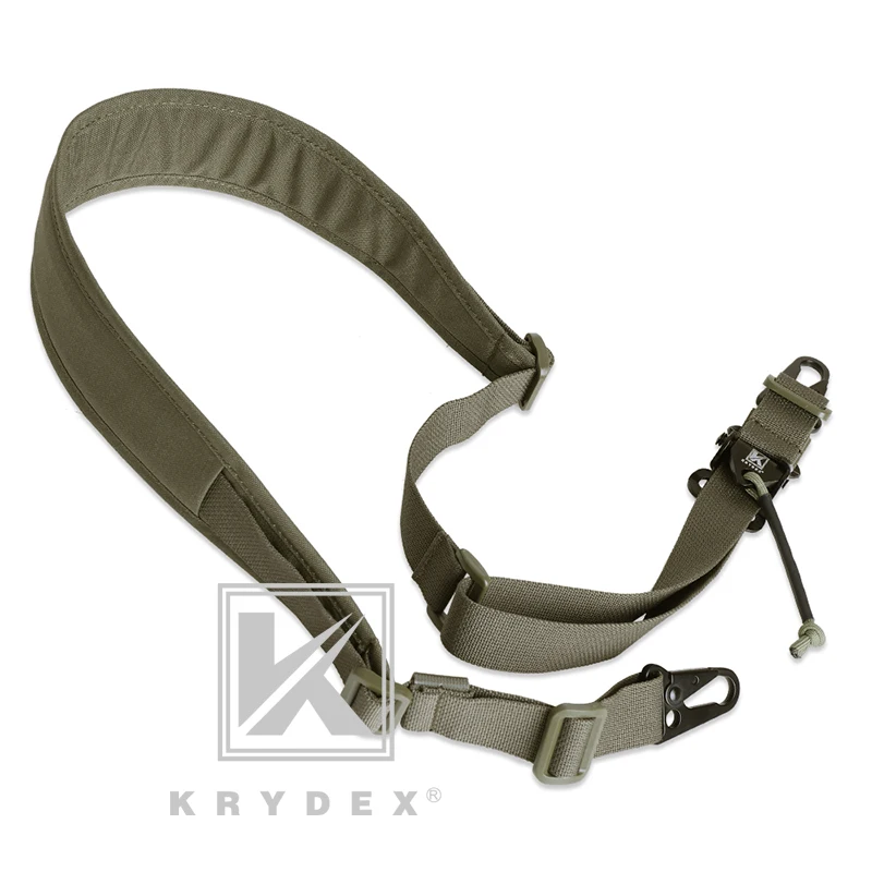 KRYDEX Tactical Rifle Sling Shooting Hunting Combat Modular Strap Removable 2 Point / 1 Point 2.25