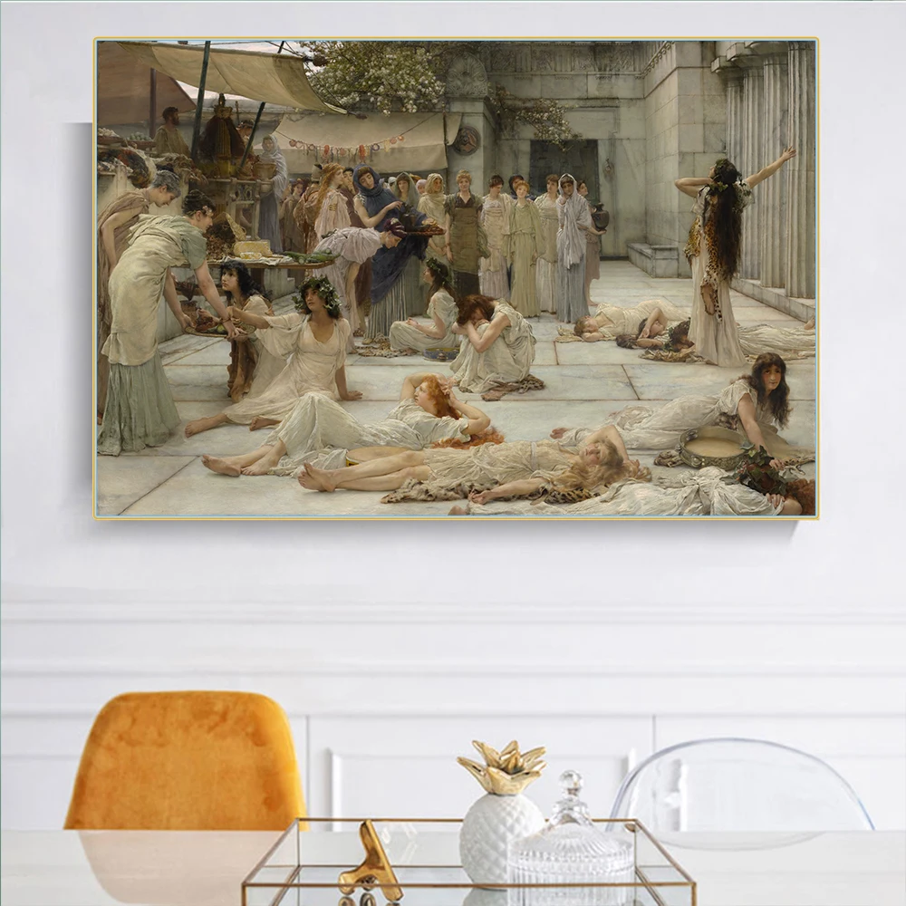 Citon Lawrence Alma-Tadema《The Women of Amphissa》Canvas Oil Painting Artwork Poster Picture Modern Wall Decor Home Decoration