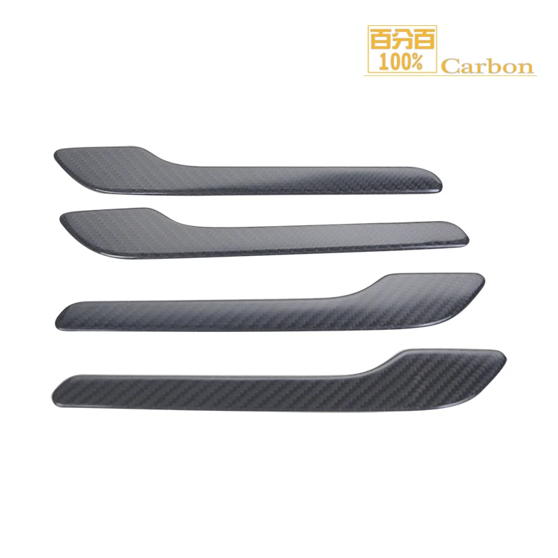 

Model3 Car Door Handle For Tesla Model 3 Glossy Black Carbon Fiber Accessories Protector Door Handle Covers