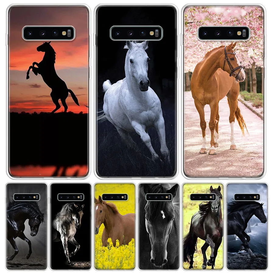 Galloping Horse For Samsung Galaxy S24 S23 S21 S22 Ultra S10 Plus S20 FE Phone Case S10E S8 S9 + Housing Shell Coque