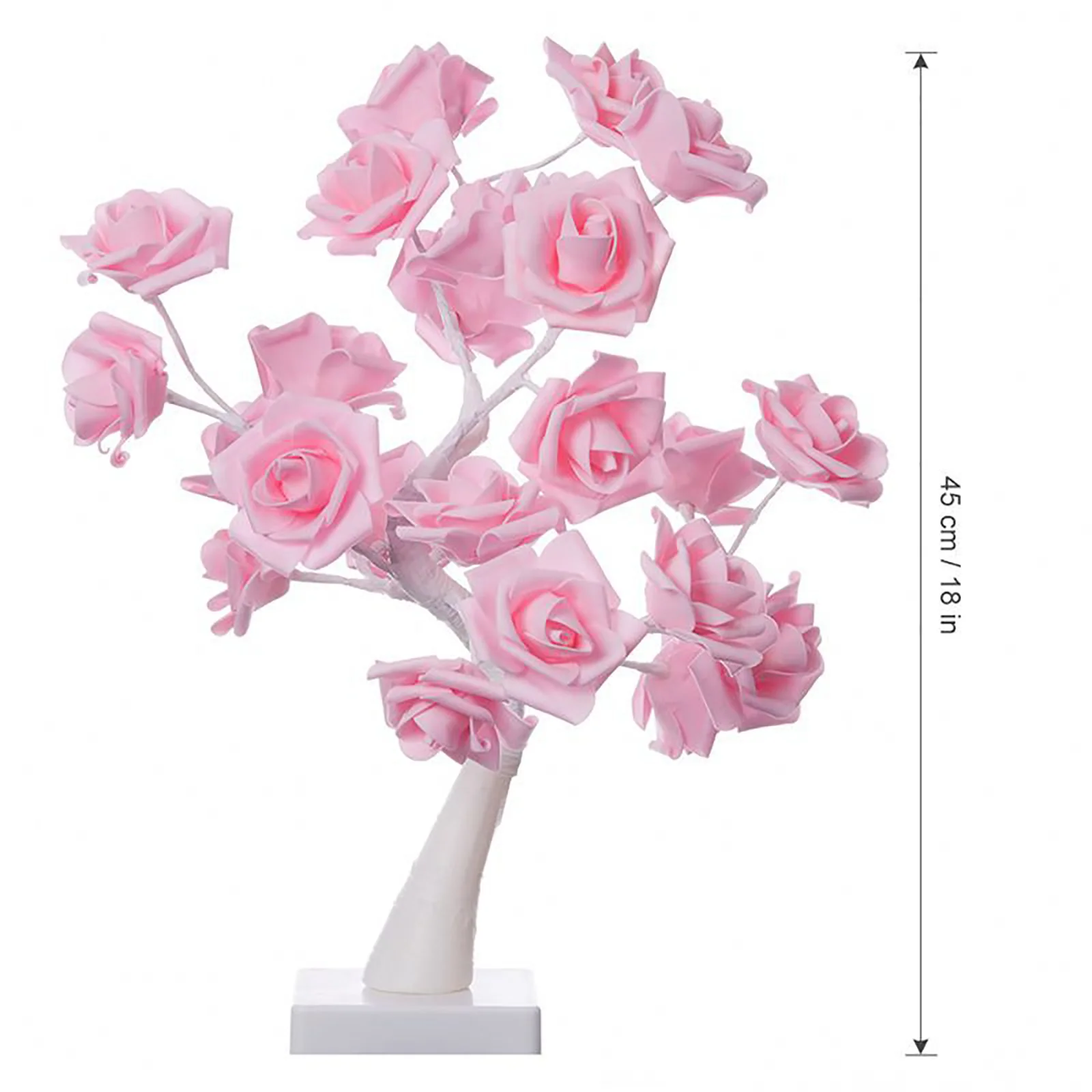 Rose Tree Decorative Light USB/Battery Dual Power Supply LED Warm Light Home Decoration Valentine's Day Party Christmas Wedding