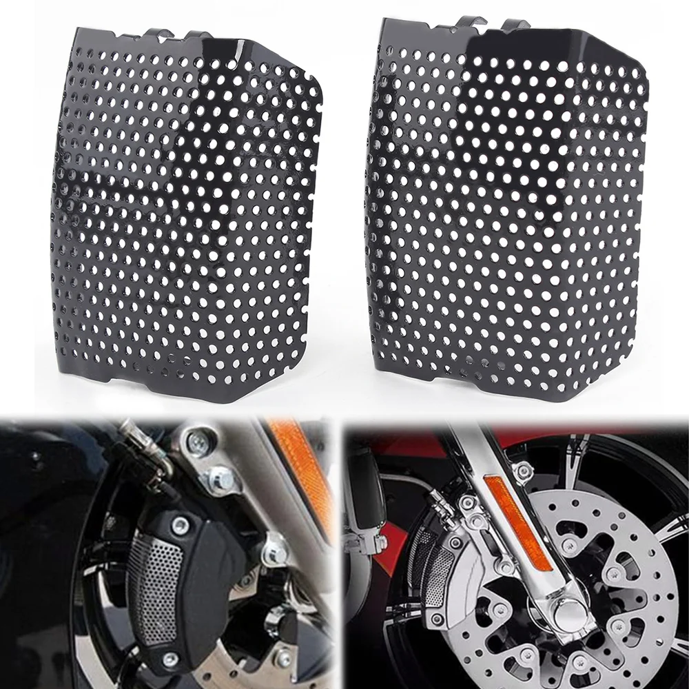 2Pcs Front Brake Caliper Cover Motorcycle Accessories For Harley Touring Electra Street Glide Road King Ultra V-Rod VRSC 2006-19