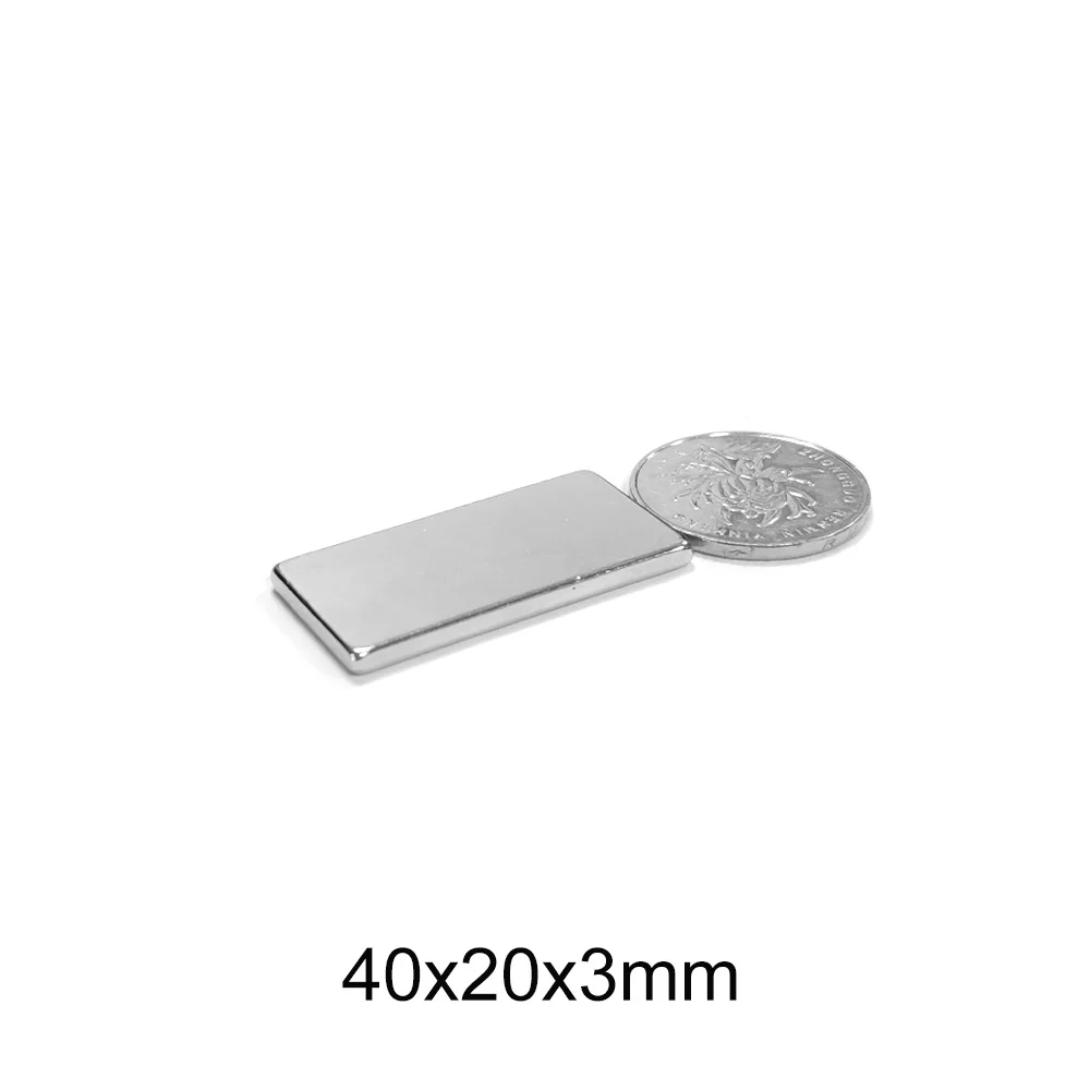 40x20x3mm Block Search Magnet N35 Quadrate  Strong Neodymium Magnet 40x20x3 Permanent  NdFeB Magnet 40*20*3