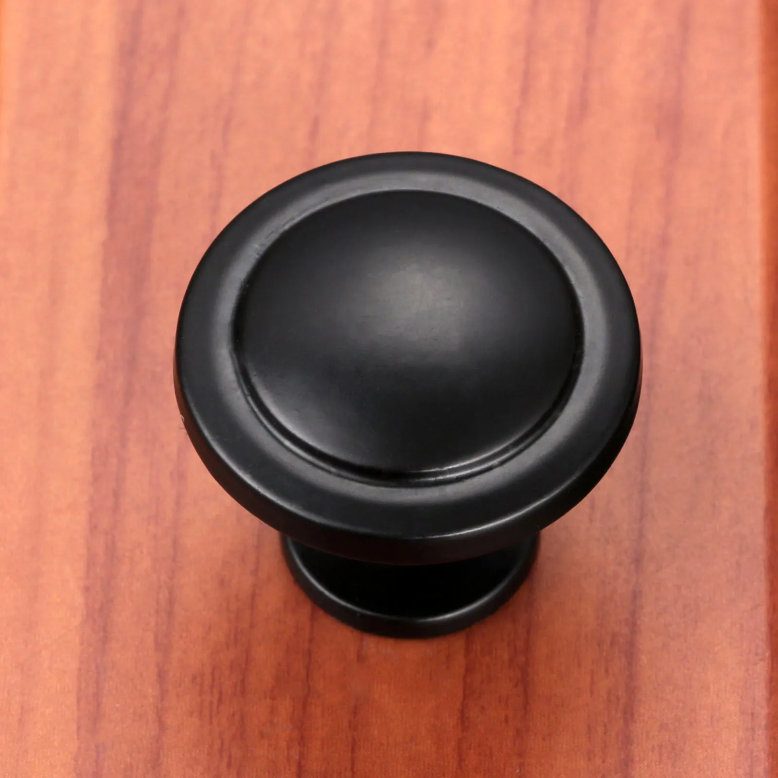 DRELD Black Furniture Handle Alloy Round Door Pull Knob Drawer Cabinet Cupboard Vintage Furniture Kitchen Handle  31*27mm