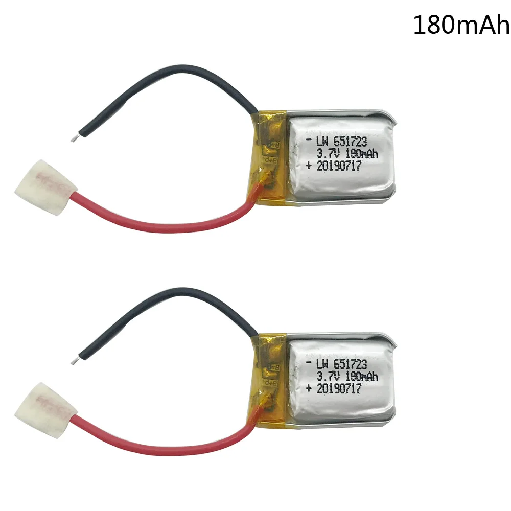 2PCS 3.7V 180mAh Lipo battery For Syma S107G S109G S111G Remote Control Airplane beauty six-axis aircraft X900 X901 3.7V battery