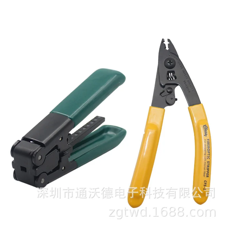 AT-G410 6-In-1 Fiber Optic FTTH Tool Kit with   Fiber Cleaver Optical Power Meter Visual Fault Locator Wire stripper